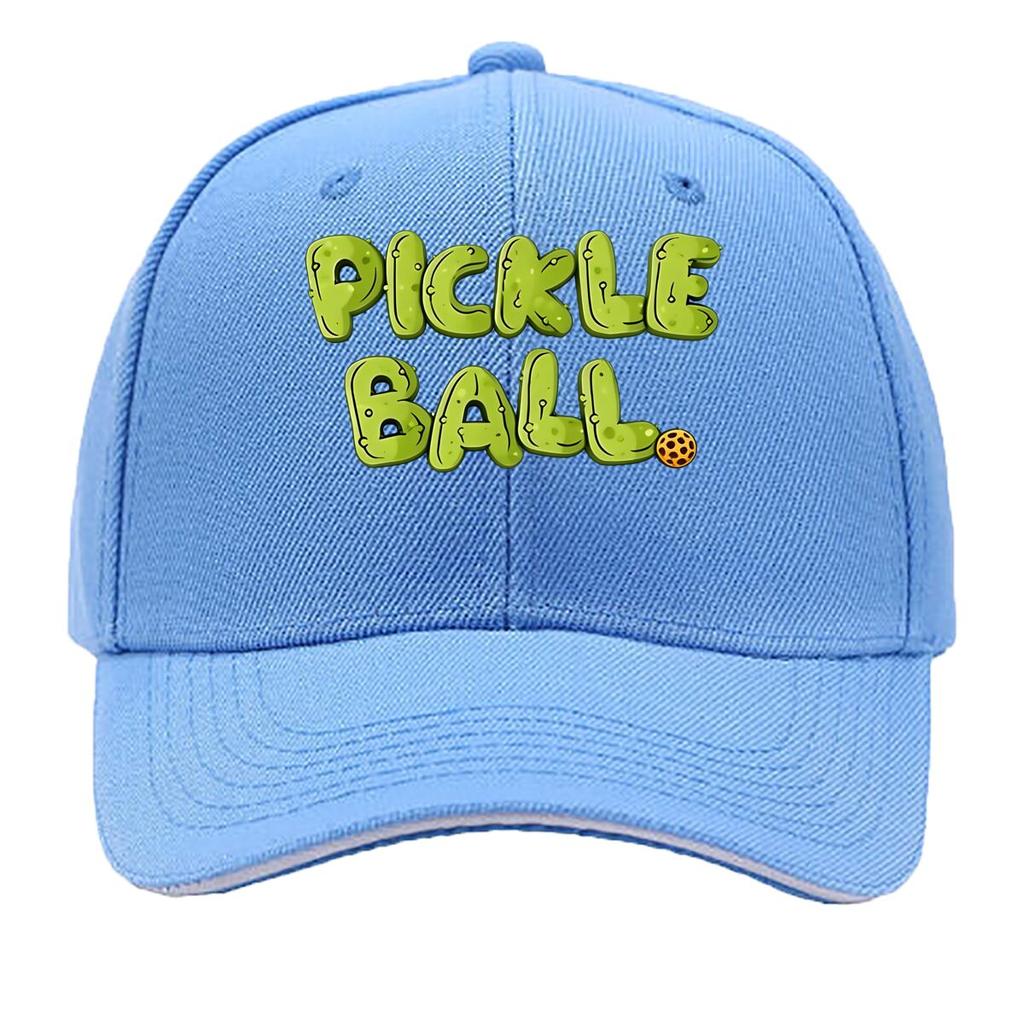 Pickleball Logo Adjustable Lightweight Urban Style Snapback with Green Orange Outdoor Sport Sandwich Baseball Cap