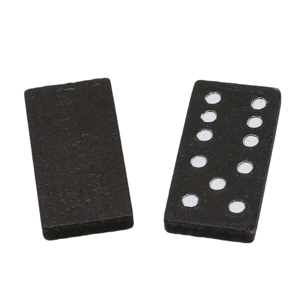 28 Pcs Black Dominoes Wooden Box With Black Dominoes Wooden Board Game Teaching Aids Party Game Children'S Day Gift