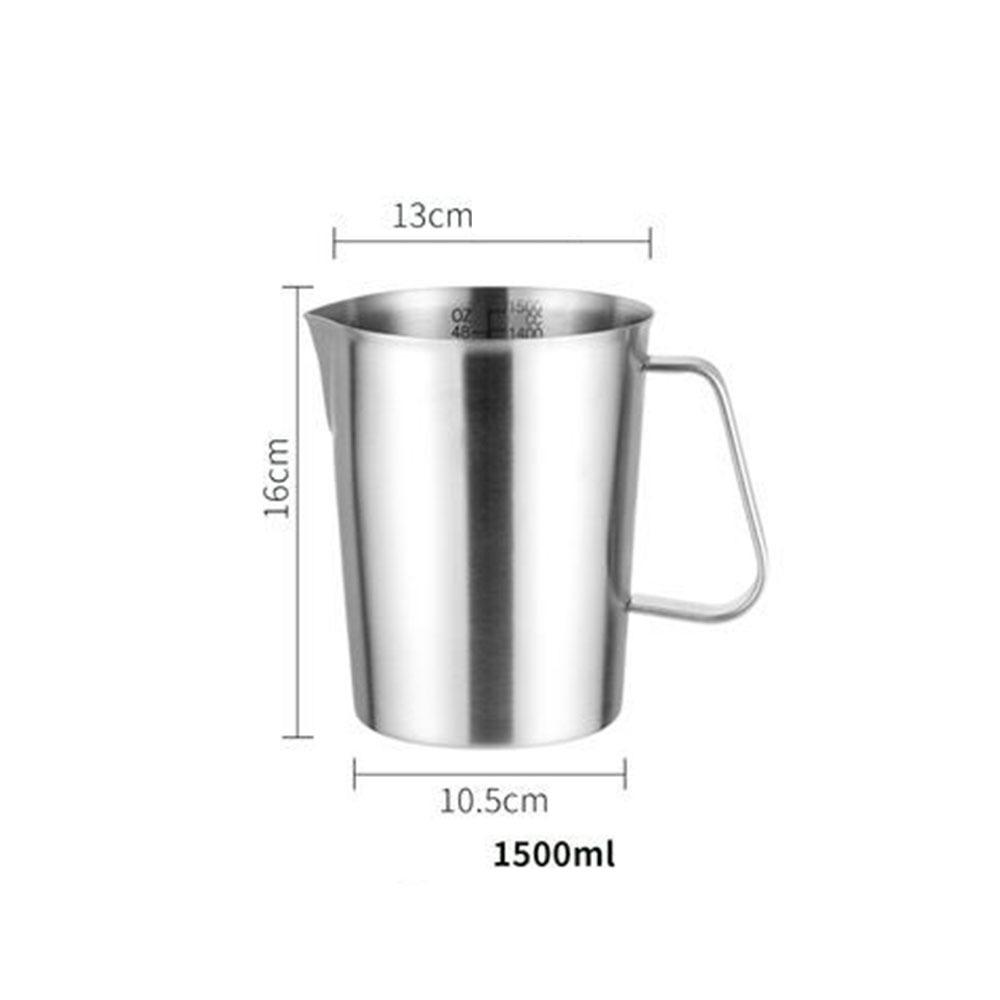 Stainless Steel Graduated Cup with Scale Milk Frothing Jug Stainless Steel Cup Coffee Making