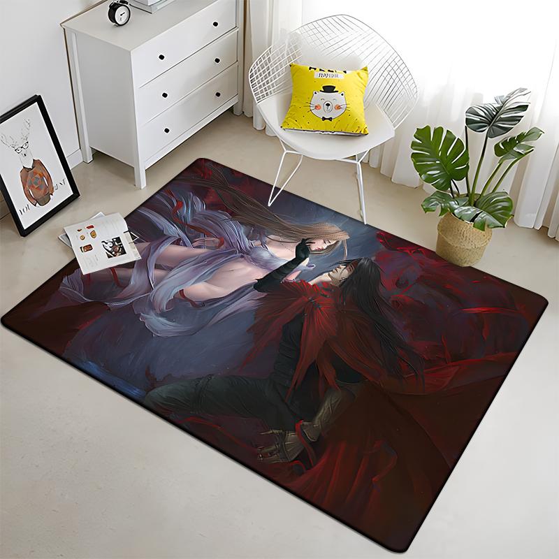 Final Fantasy Carpet Art Printed Living Room Bedroom Children's Rugs Soft Kitchen Area Rug Non-slip Flannel Carpet Floor Mat