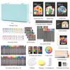 Shuttle Art Drawing Set 202 Pieces Art Supplies Colored Acrylic Solid Drawing Coloring Watercolor Pencil Drawing Palette Brushes Included Storage Box