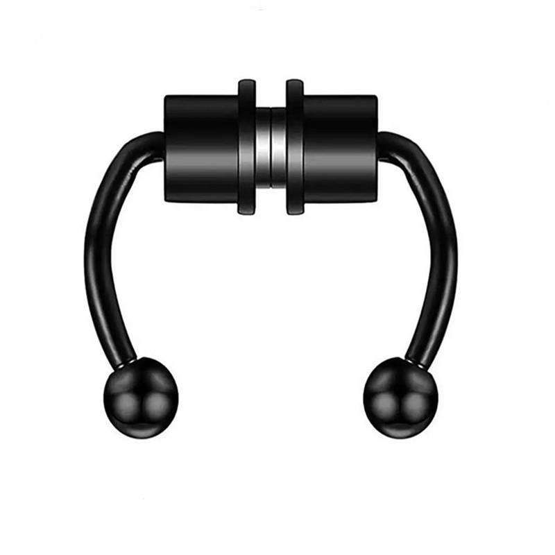 

Неперфорированное магнитное носовое кольцо, неперфорированный магнитный присоска для носа, зажим для носа, носовое кольцо из нержавеющей стали чёрный