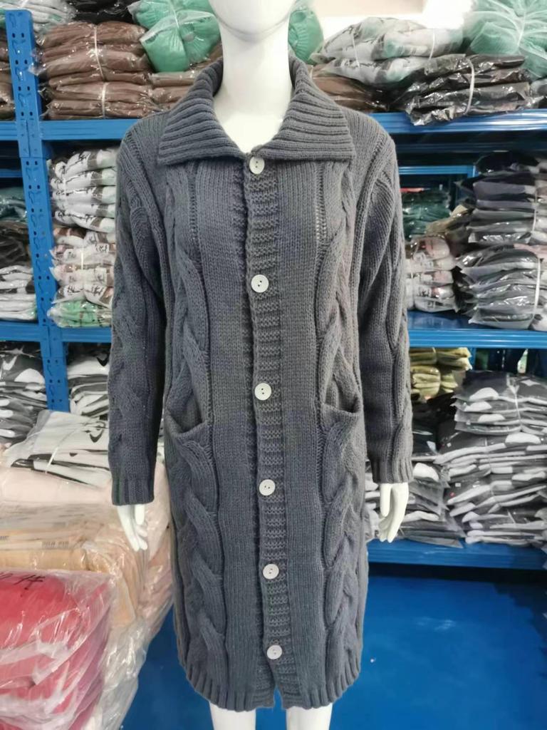 Europäischer & Amerikanischer Damen Plus Size Strickjacke Pullover Mantel - Neue Mode Strickwaren 2026