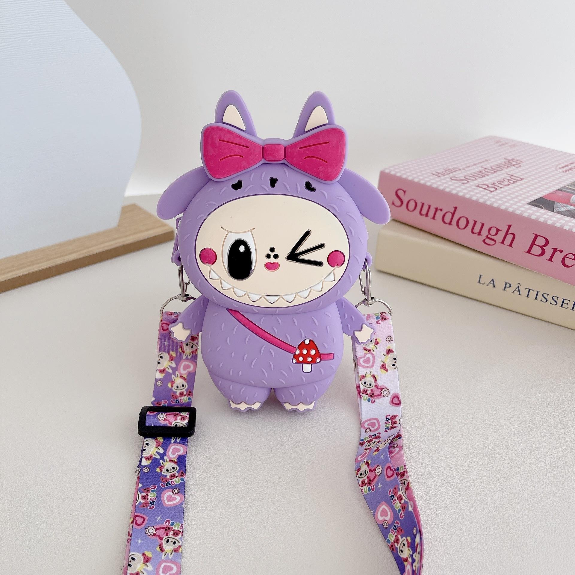 

Детский кошелек для монет Labubu студенческая наплечная сумка сумочка детская сумка детская силиконовая сумка кошелек для монет