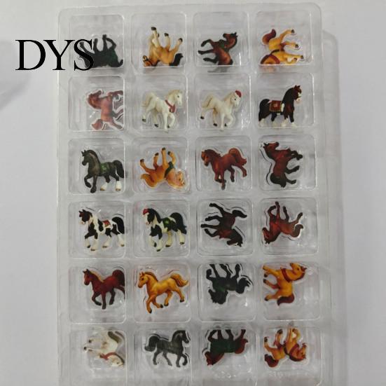 Christmas Box 2026 Advent Calendar, 24 Days Countdown Calendar with 2D Acrylic Holiday Dog/Horse/Cat/Animals Pendants, Mini Animal Hanging Ornaments