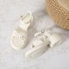 New thick-soled one-word sandals for women's summer wear comfortable high heels for women's thick heels