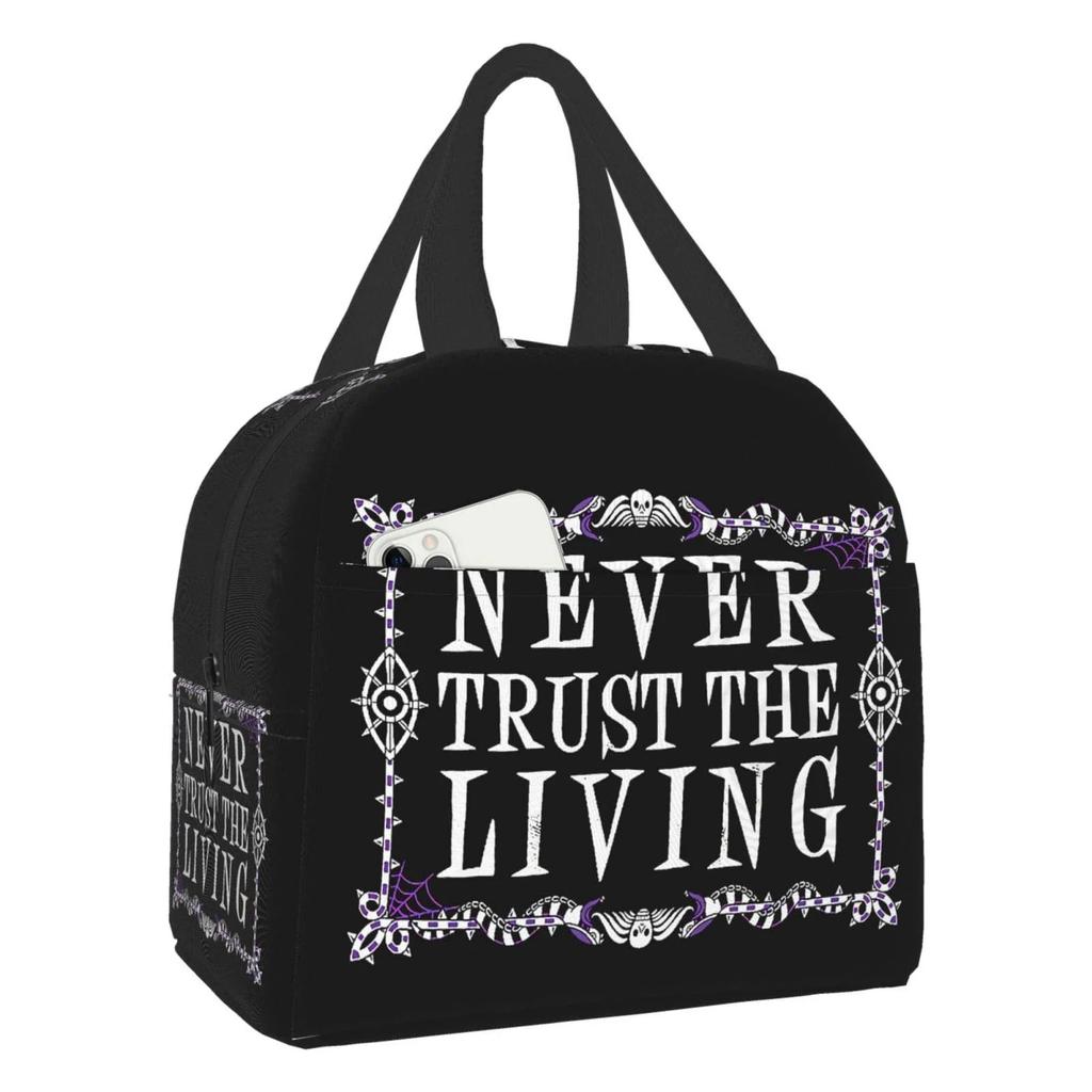 Never Trust The Living Oxford Cloth Waterproof Thick Insulated Bag Work Picnic Bag Large Portable Lunch Box Bento Bag Frozen Bag