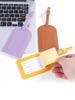 Multicolor PU Leather Luggage Tag with Airplane Boarding Pass Design