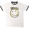 Nirvana Double Happy Face Offizielles Herren T-Shirt Herren