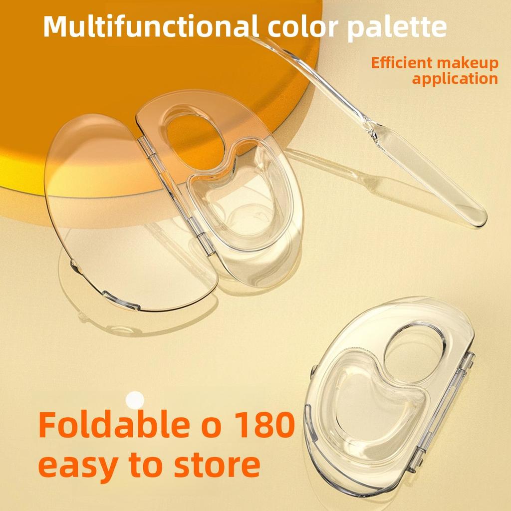 Multifunctional Foldable Transparent Palette Makeup Liquid Foundation Storage Makeup Artist Blending Tray