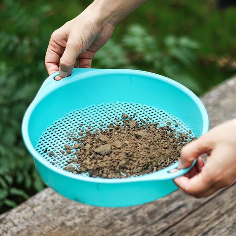 Garden Square Hole Soil Sieve Sifter Round Sifting Strainer Sand Screen Filter Compost Home Gardening Filter Soil And Stone Tool