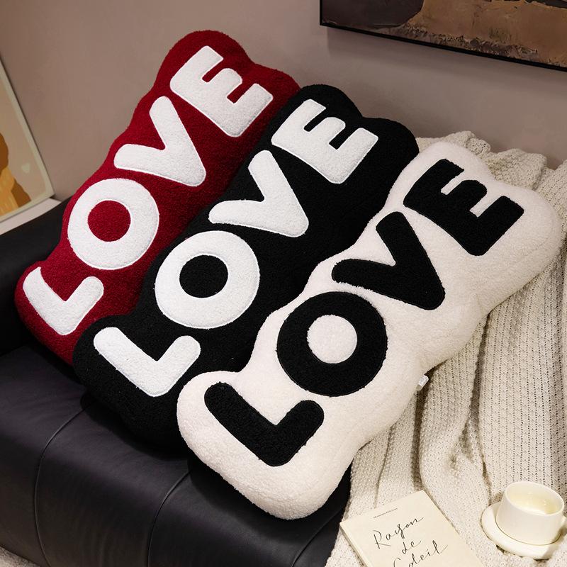 Love Letter Pillow Lumbar Waist Cushion Designed For Couch Living Room Valentine's Day Wedding Ceremonies Celebration Decorations