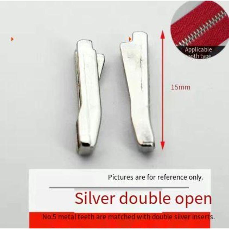 Metal Resin Nylon Zipper Repair Kit Single Double Open Zipper Insert Box Bottom Base DIY Replacement Accessories Set