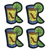 10pcs /Lots Cartoon Summer Surf Style Embroidered Fruit Drinks Patch Iron On Patches For Clothing Lobster Turtle Starfish Sew Diy 