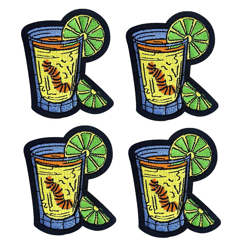 10pcs /Lots Cartoon Summer Surf Style Embroidered Fruit Drinks Patch Iron On Patches For Clothing Lobster Turtle Starfish Sew Diy