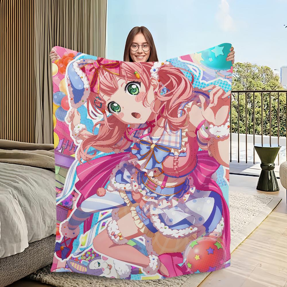 b-BanG Dream Girls Band Party Uehara himari Flannel warm soft plush blanket sofa living room hogar bedroom travel gift home
