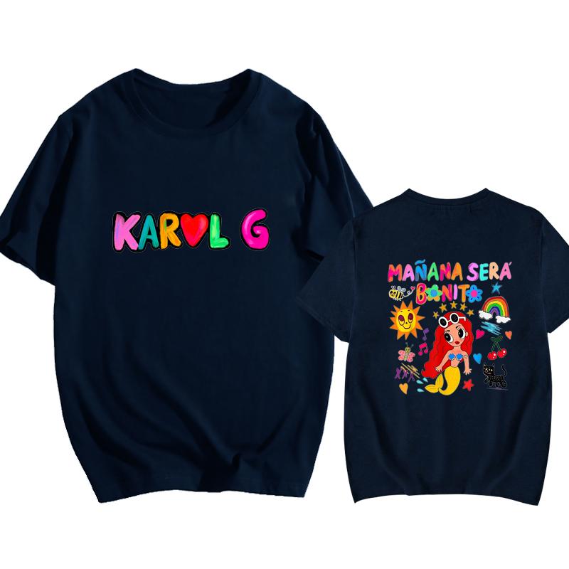 Women's Cartoon Manana Sera Bonito T-shirt Karol G T-shirt Music Tomorrow Will Be Nice Y2K T-shirt Women's Tops