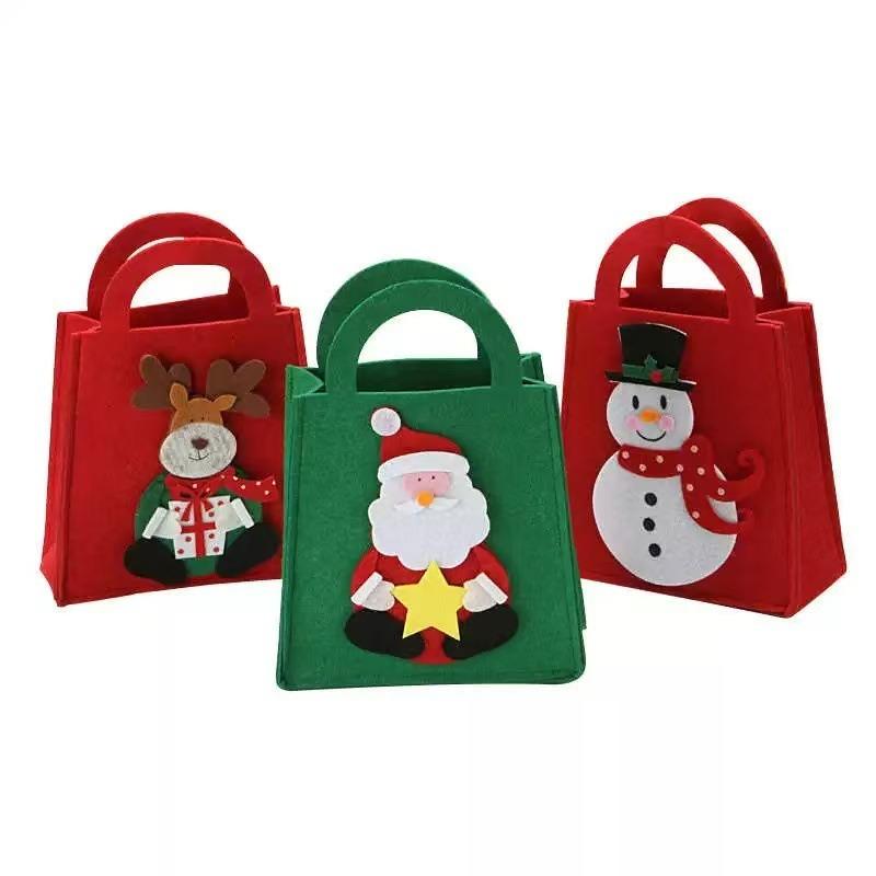 Christmas Decoration Gift Bag 3D Elderly Snowman Candy Children Candy Box Apple Storage