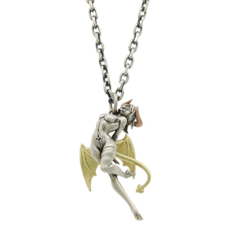 Exquisite Witch Broom Necklace Cute Magic Girl Pendant Men Women Rock Party Trendy Jewelry Halloween Gift