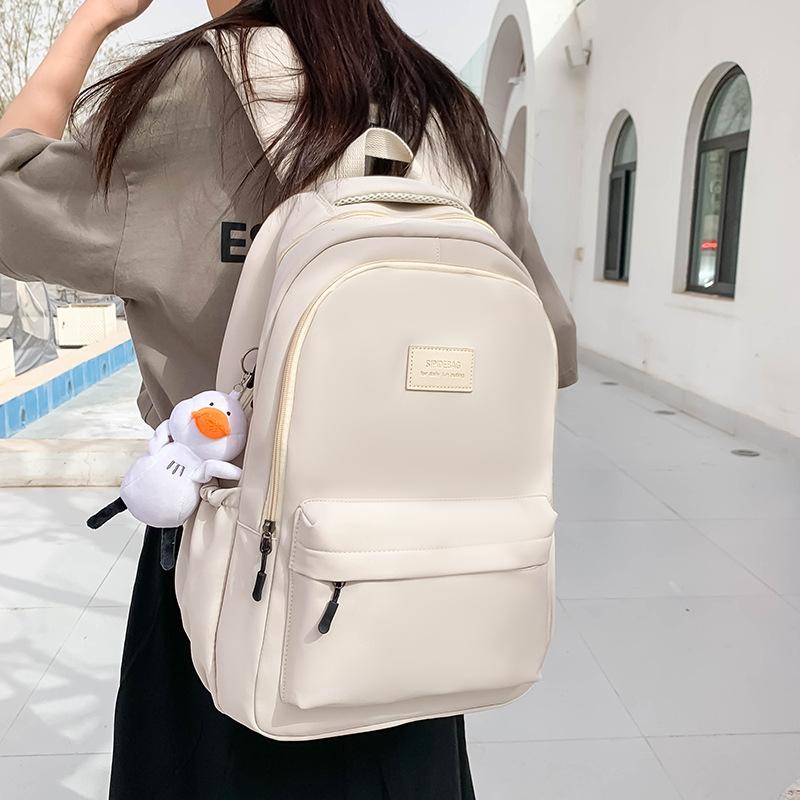 Spring New Japanese Style Simple Women Harajuku Style College Style Trendy Solid Color Ins Korean Version Student Backpack