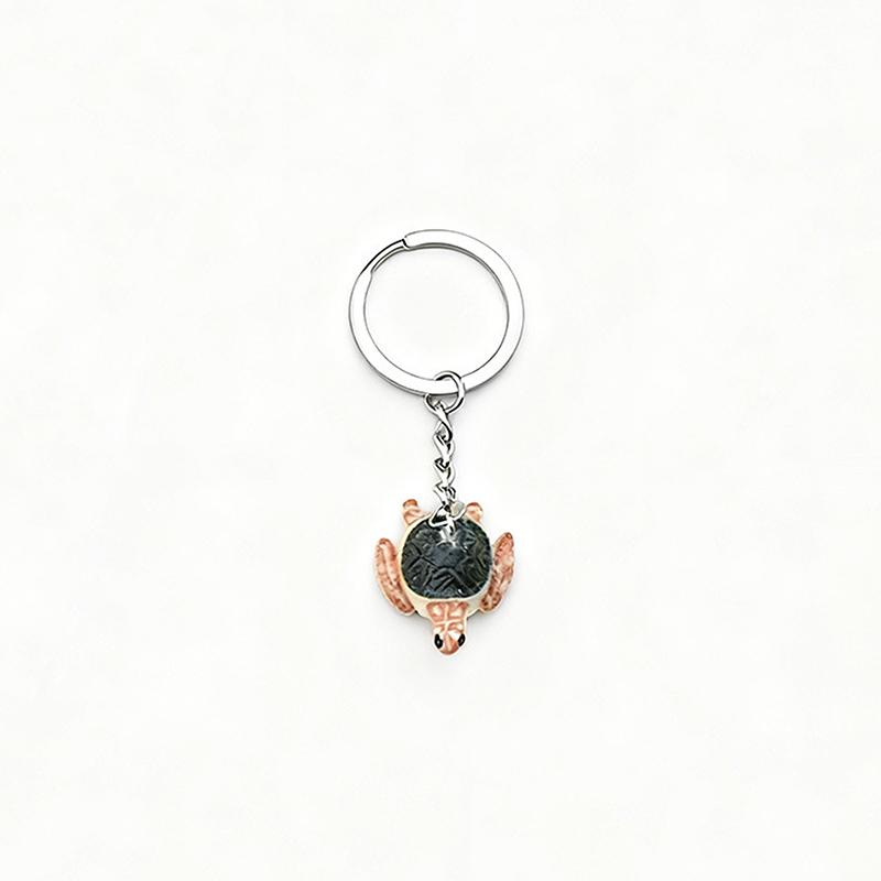 Retro Turtle Keychain Unique Cute Pendant Keyring Charm Sea-Themed Jewelry Gift