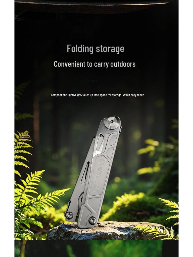 Multifunctional Portable Outdoor Folding Tool: Knife, Scissors, Screwdriver for Camping, Mountaineering, and Car Emergencies.