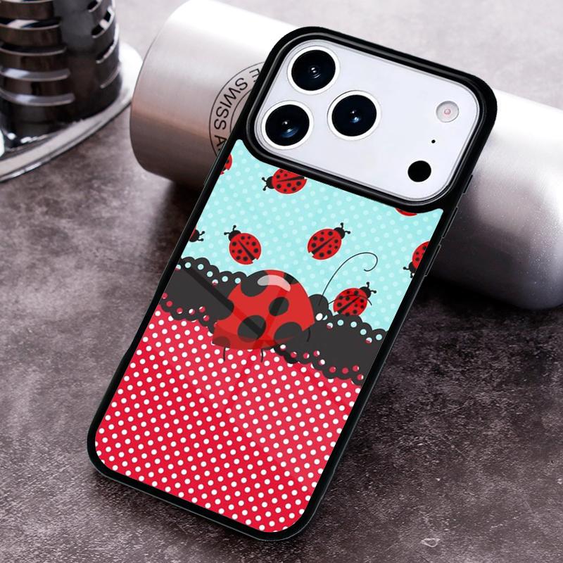 Lady Bugs Phone Case for iPhone 17 16 15 Pro Max Air 14 13 12 11 Plus Shockproof Capa Cover