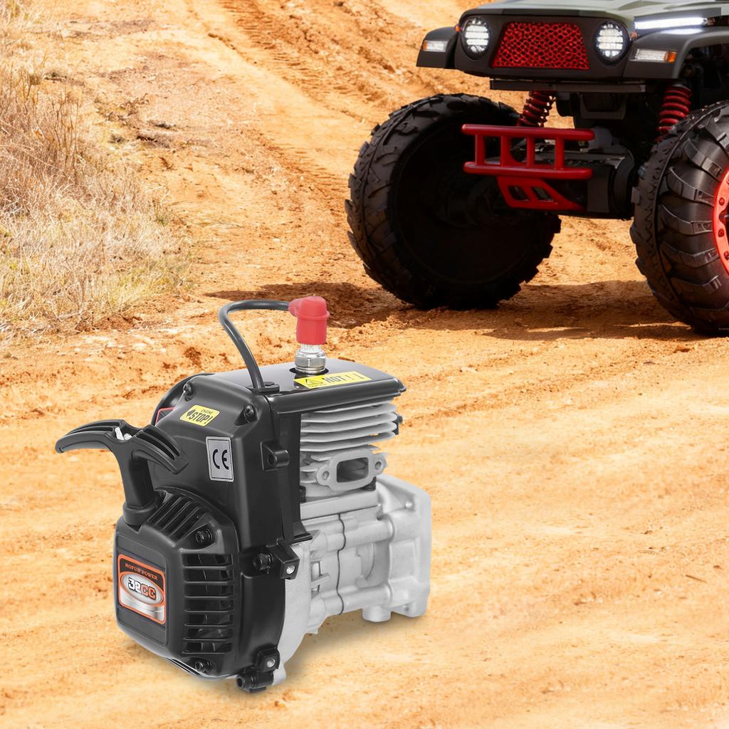 4-Loch Benzinmotor 32 ccm, Aluminium 2-Takt, Luftgekühlt, 32 ccm Hubraum, Kompakte Größe 16x15x20 cm, Leichtgewichtige Power-Maschine