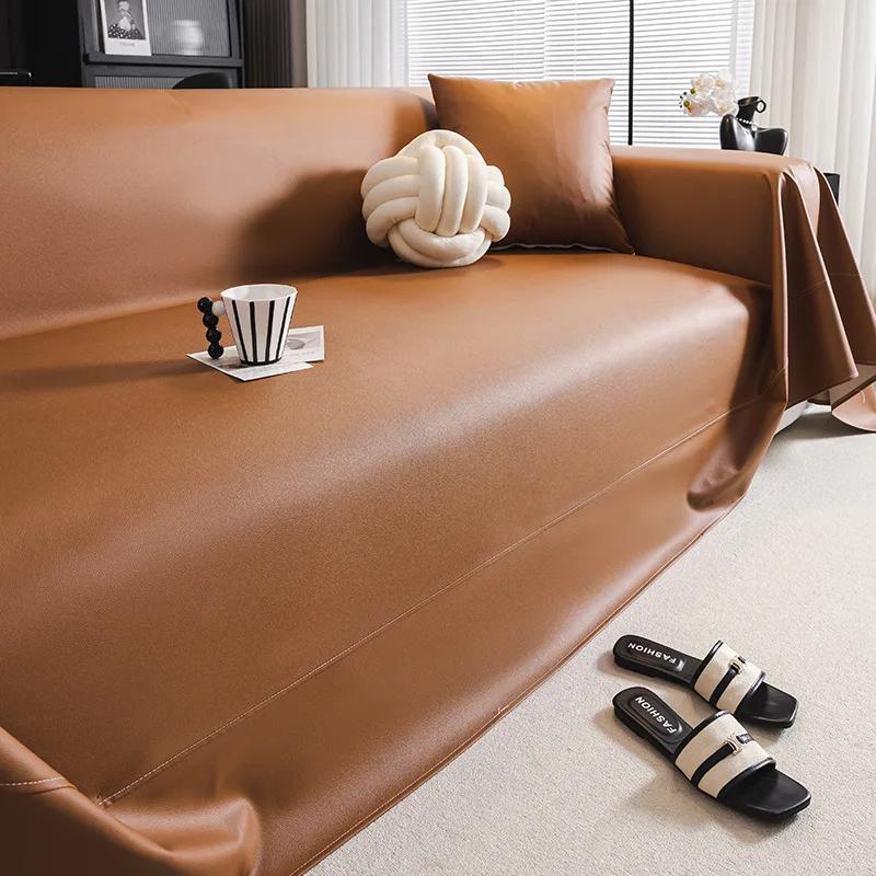 EIFLOY-PU Leather Waterproof Sofa Covers for Dogs, 4 Seater, Armchair Protector, Universal Sofa Towel, Couch Slipcover, 3 Seater