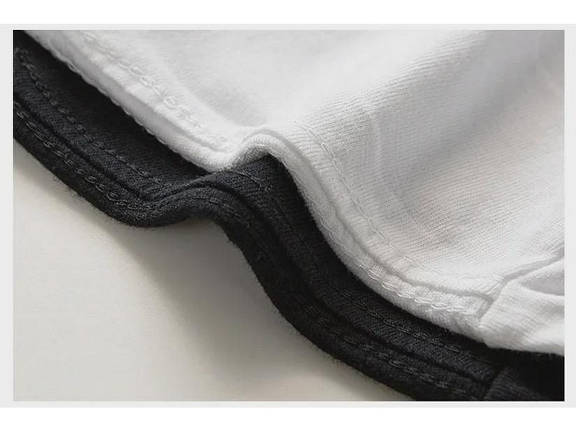 T-shirt à manches courtes en coton épais pour femme, couleur unie