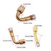3piece Tire Valve Extension Brass Inflation Nozzle Extender 45/90/135 Degrees Tire Valve Extender