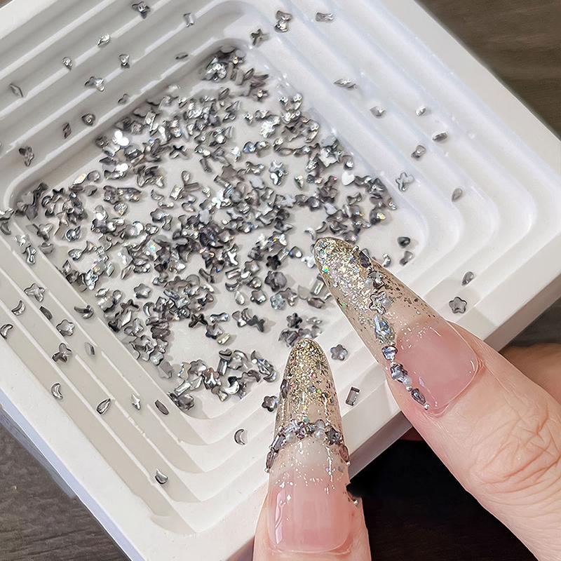 1440Pcs Multi-shape Mixed Resin Rhinestones Nail Charms Flat Back Diamonds Gems DIY Decorations