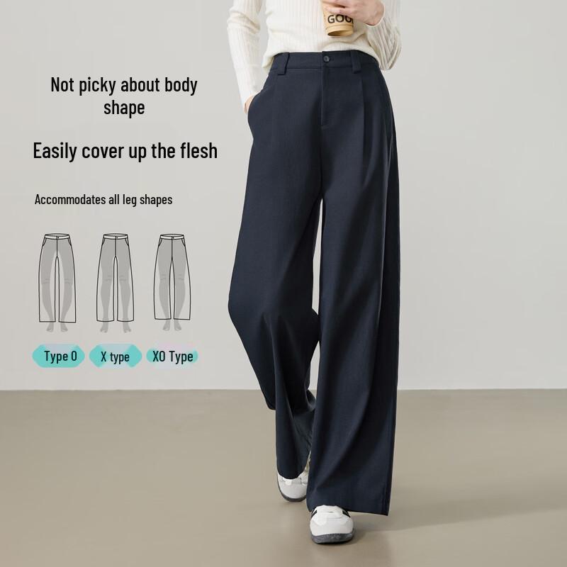 ESE-Y Women's High-Waist Lyocell Cotton Wide-Leg Pants