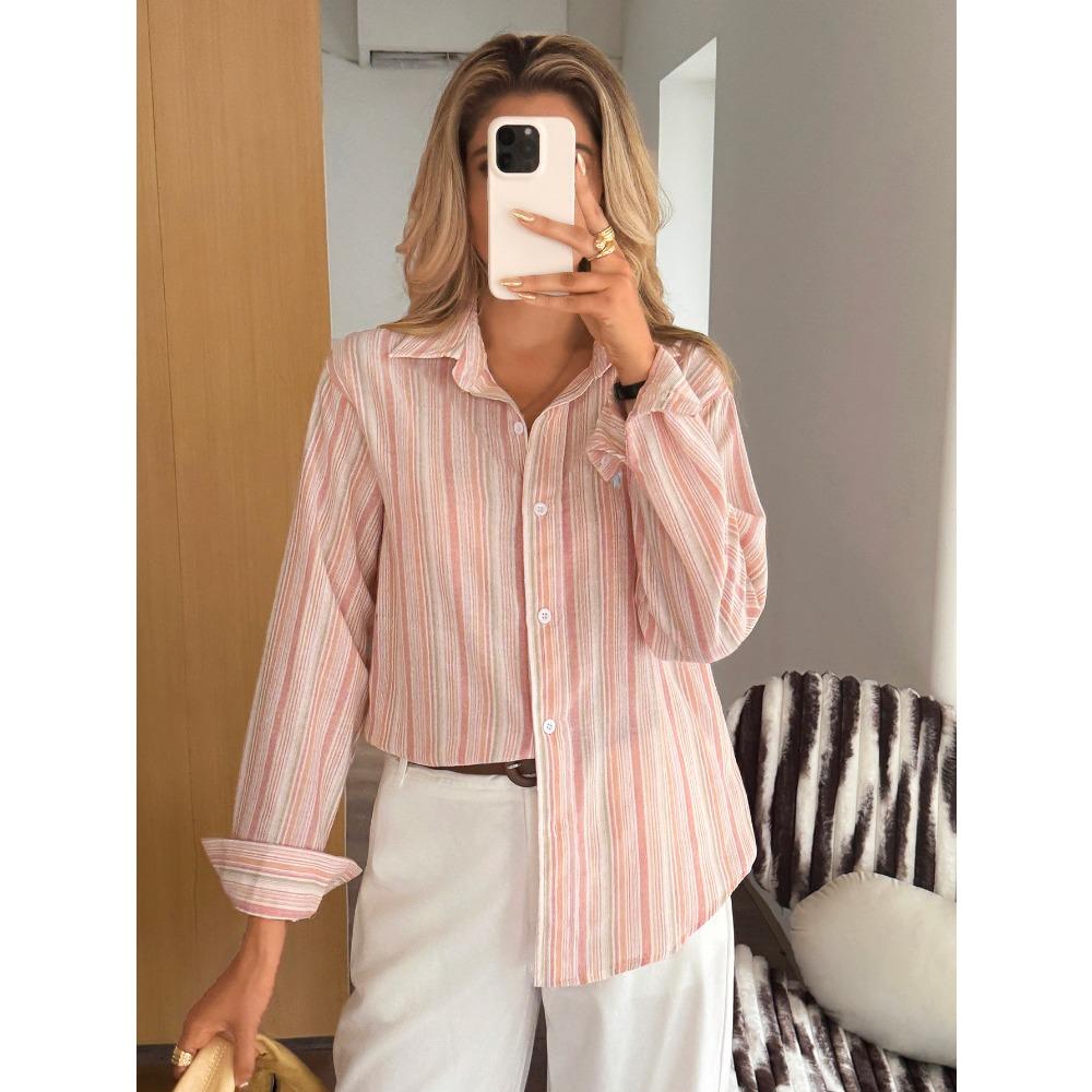 Elegant Long-sleeved Tops and Shirts for Women's Autumn and Winter 2025