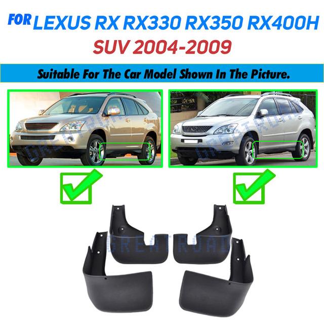 Fram och Bakre Bilstänkskärmar för Lexus RX330 RX350 RX400H 2004-2009 Stänkskärmar Stänkskydd för Skärmtillbehör