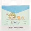 1PC Waterproof Multi Pocket Plastic Kawaii A4 File Folder Bag Document Paper Organizer Case Office School Stationery Supplies