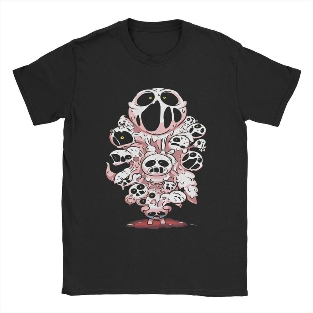 Awesome The Binding of Isaac Video Game T-Shirt Men O Neck Pure Cotton T Shirts Cartoon 90s Short Short Sleeves Plus Size Loose
