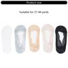 5 Pairs Breathable Ice Silk Invisible Socks For Women Antislip Lace Low Cut Socks Casual Shoes Accessories