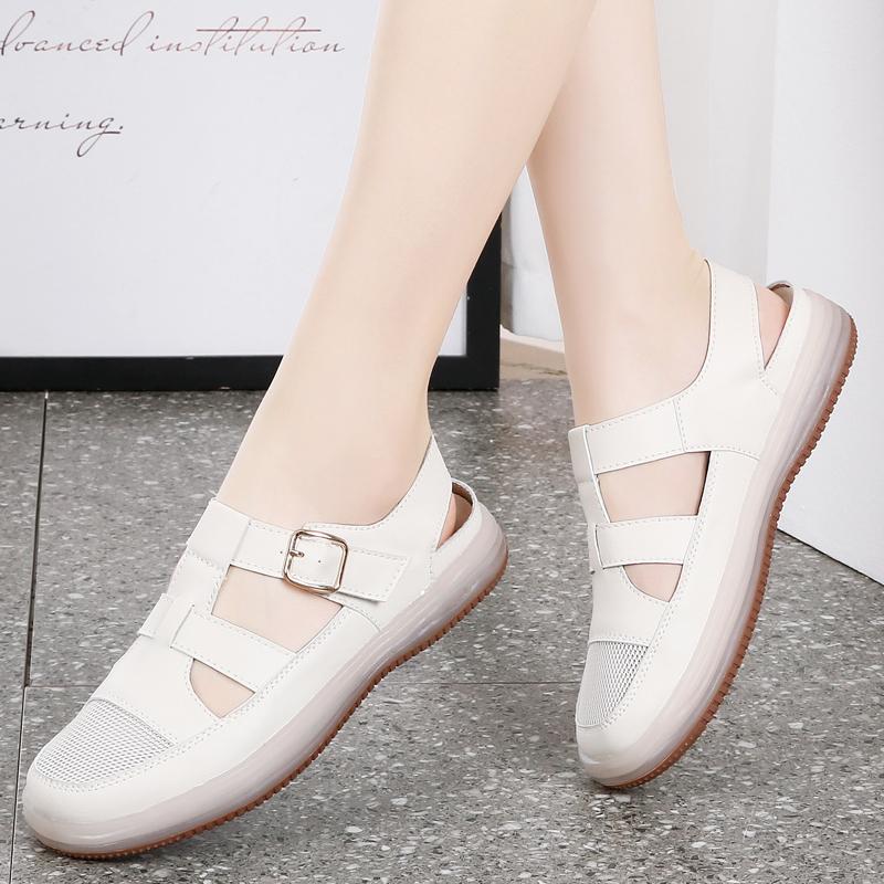 Sommer Damen Römersandalen Strandschuhe Lässige Zehenbedeckte Wandersandalen für Mädchen Übergröße