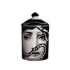 Vaso portaoggetti in ceramica con design sul viso, per gioielli, candele, decorazione da scrivania, contenitore in stile europeo