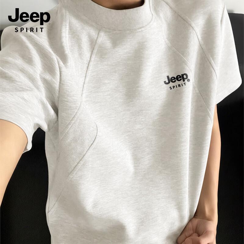 

JEEP SPIRIT Men s American Style Heavyweight Short Sleeve T-Shirt L