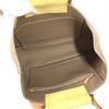 HERMES Bicolor Kabak Elan PM Shoulder Bag Tote Bag Leather/Canvas Beige/yellow