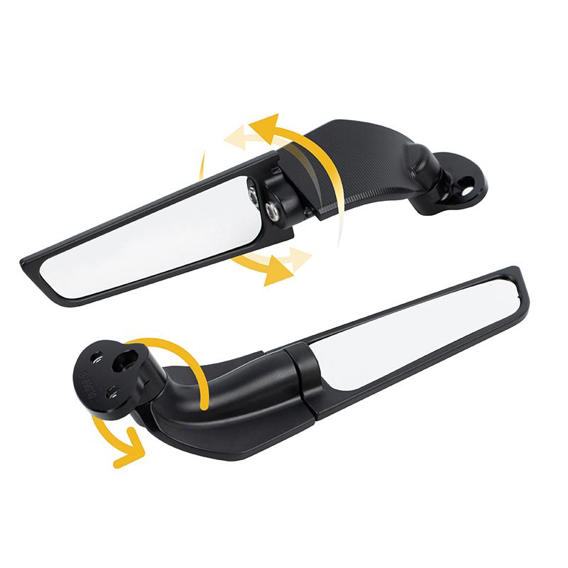 Modified Motorcycle Rearview Mirrors Wind Wing Adjustable Rotating Side Mirrors for BMW S1000RR 2009-2018