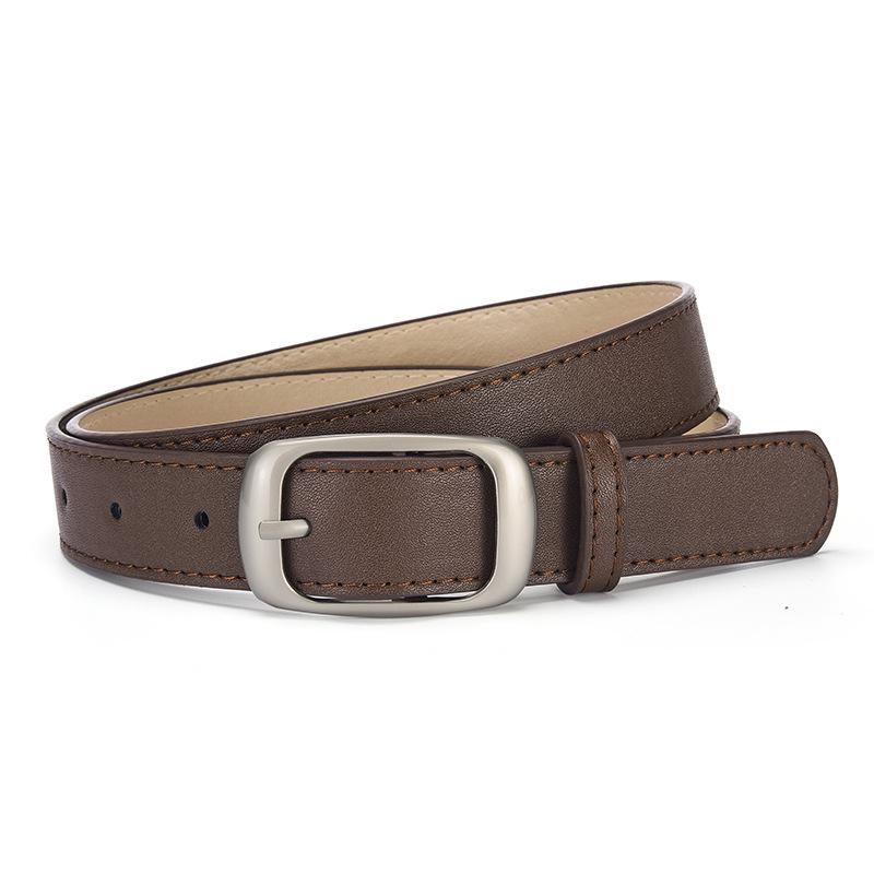 Chic Unisex PU Leather Belt with Decorative Buckle – Versatile and Stylish for a High-End Look.
