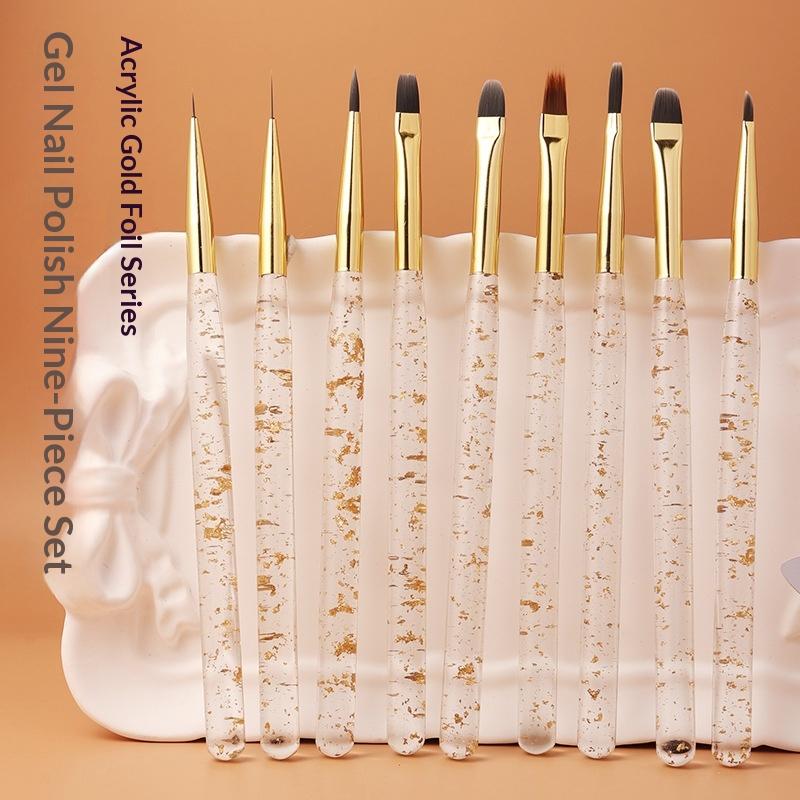 1Pcs Nail Brush Set Detail Work Pens Stylish Acrylic Handles Gel Nail Art Fine Line Painting Professional Home Use Manicure Tool
