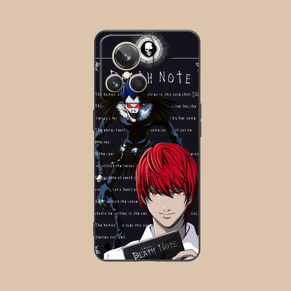 Death Note Kira Light Mobile Phone Case for Realme 15 14 13 12 11 10 9 Pro Plus T i Lite 5G Colorful Printing Cover Luxury Cover
