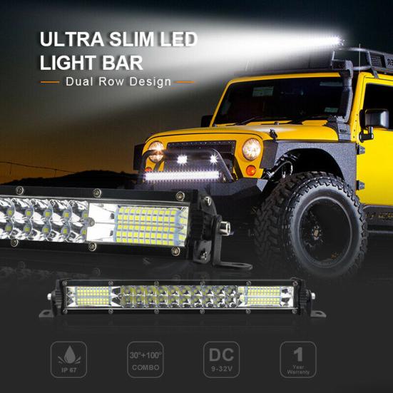 Buy Portable Light Bar COB Lightful Universal 6000K Dual Row Combo Spot