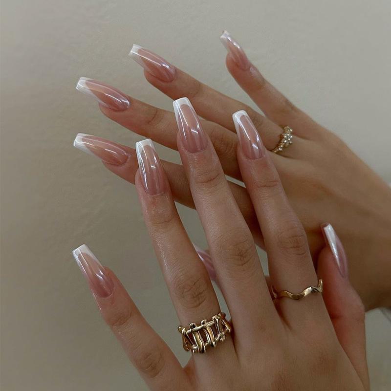 

Стильные носимые типсы для ногтей - 24 съемные накладки для ногтей для нейл-арта Phototherapy Glue