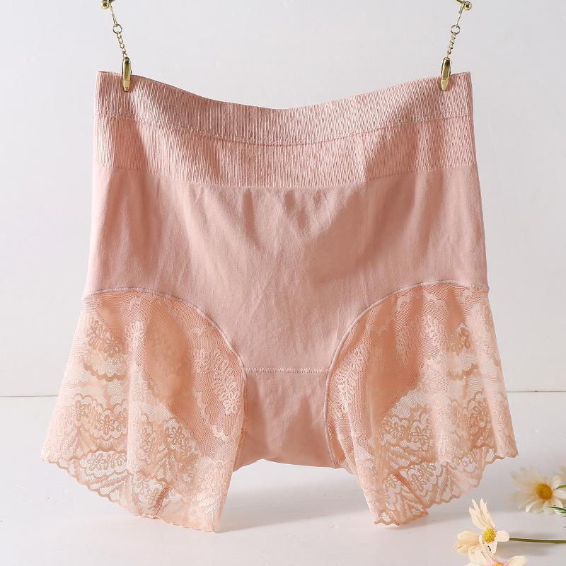

Plus Size Women s High Waist Lace Trim Seamless Safety Shorts Large (110-140 lbs)