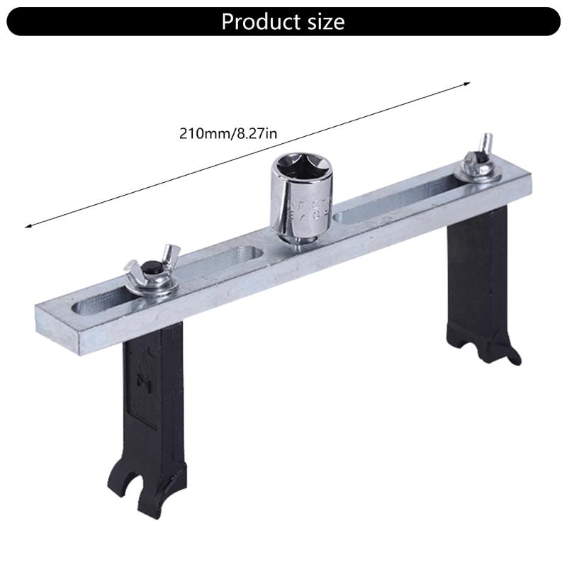 Professional Fuels Pump Cover Wrench Adjustable Oil Tanks Lid Spanner Detent for Car Service Auto Motorcycle Maintenance
